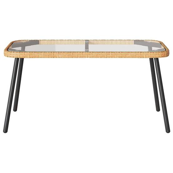 Petit salon de jardin 4 places polyrotin pour balcon et terrasse Naturel – ComfortXL Outdoor Living - Image 7