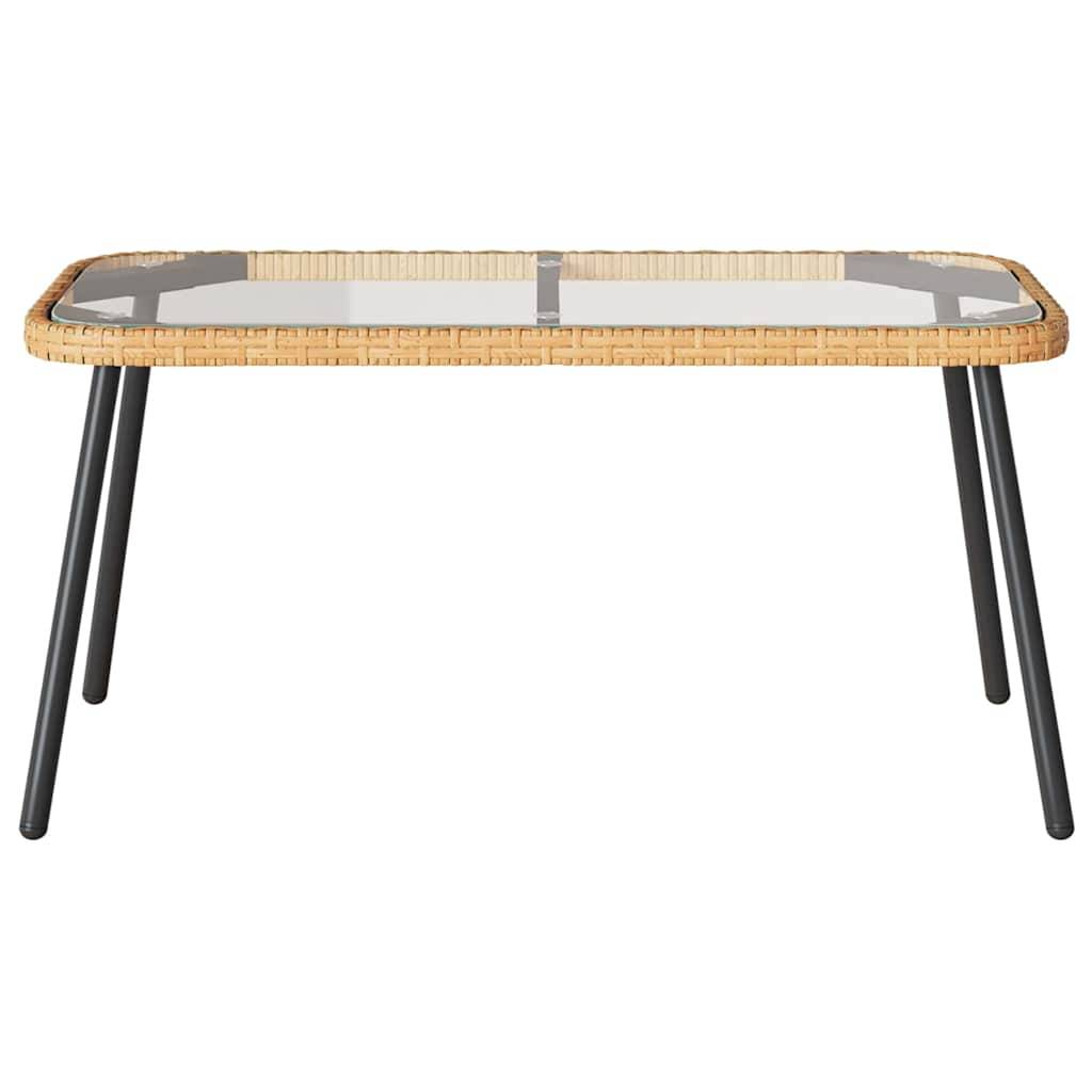 Petit salon de jardin 4 places polyrotin pour balcon et terrasse Naturel – ComfortXL Outdoor Living - Image 7