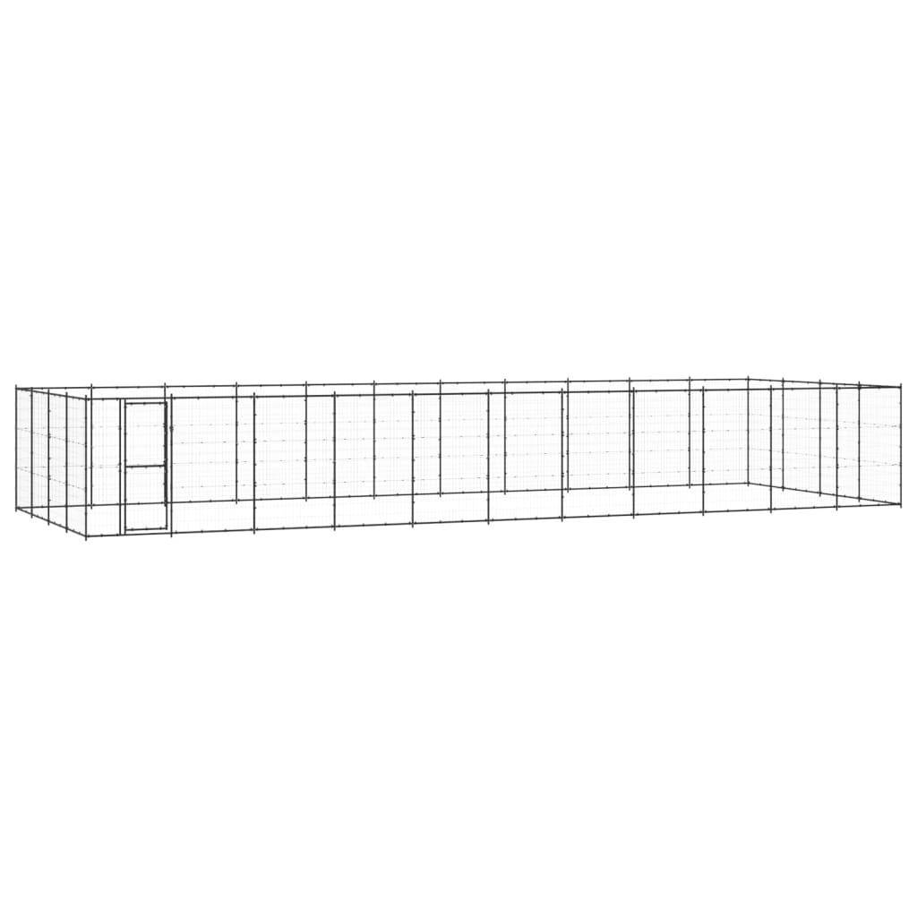 Helloshop26 - Chenil extérieur cage enclos parc animaux chien d'extérieur pour chiens acier 53,24 m² - Imagen 1