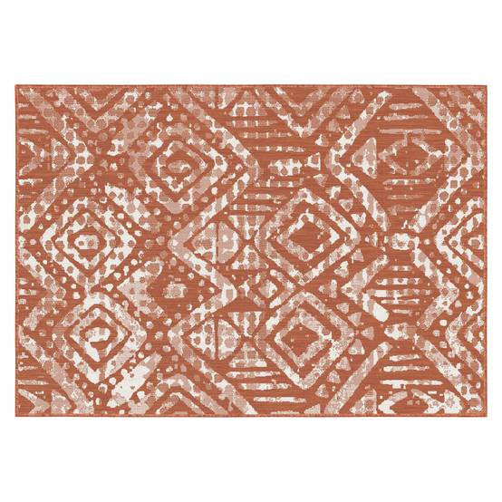 Oviala - Tapis d'extérieur en polypropylène 160 x 230 cm terracotta Kano - Oviala - Imagen 1