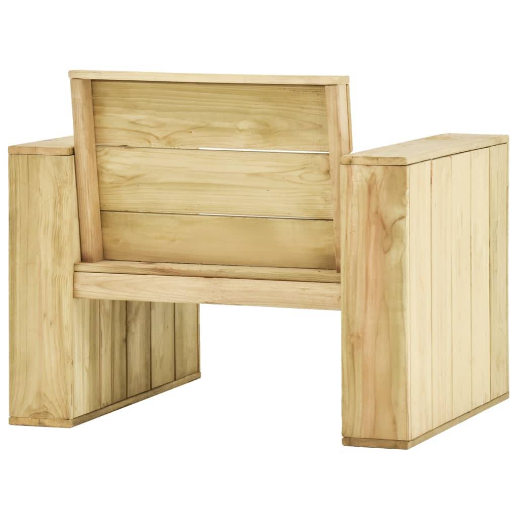 Helloshop26 - Salon de jardin meuble d'extérieur ensemble de mobilier 4 pièces bois de pin imprégné - Imagen 8