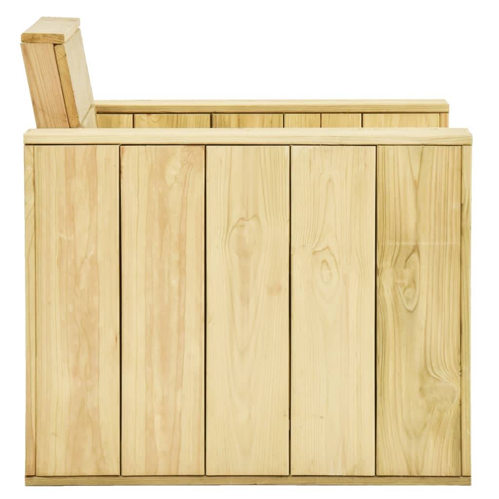 Helloshop26 - Salon de jardin meuble d'extérieur ensemble de mobilier 4 pièces bois de pin imprégné - Imagen 7