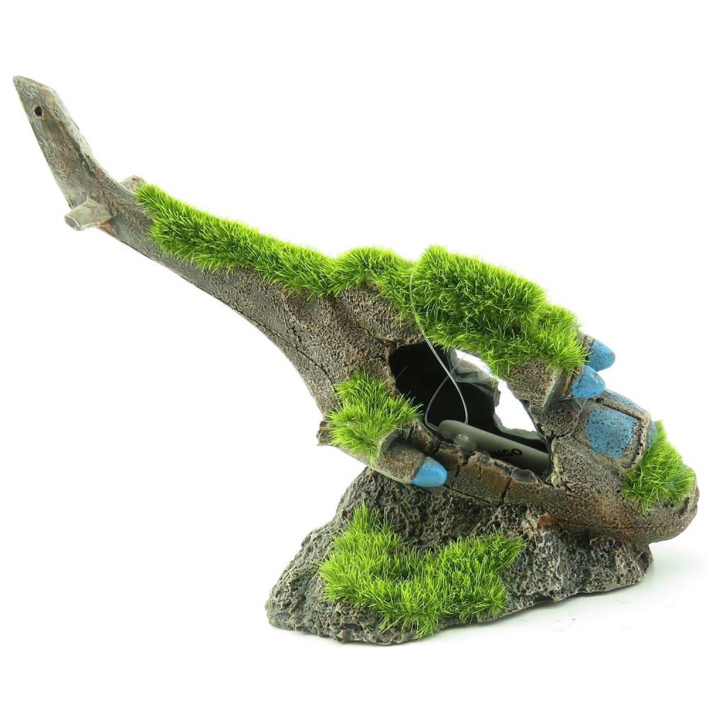 Flamingo - Décoration aquarium. Kozma helicoptere. taille  17 x 7 x 13 cm. - Imagen 2