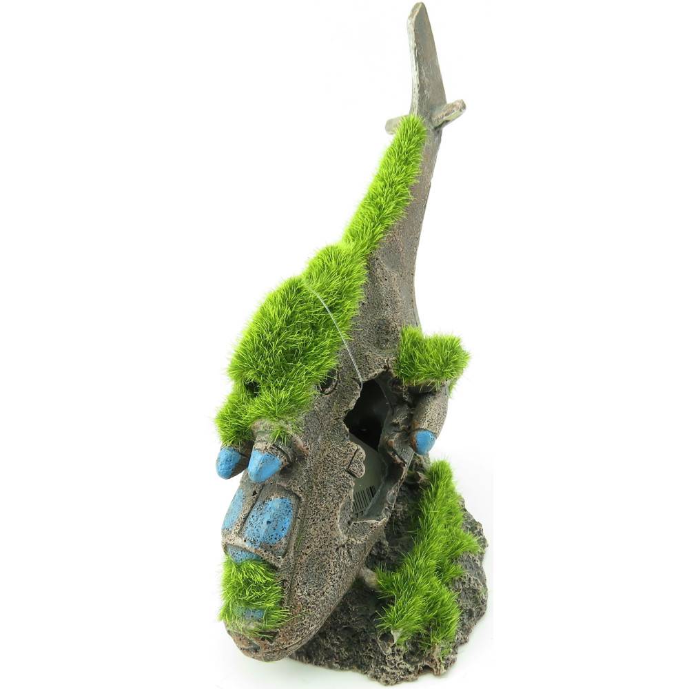 Flamingo - Décoration aquarium. Kozma helicoptere. taille  17 x 7 x 13 cm. - Imagen 5