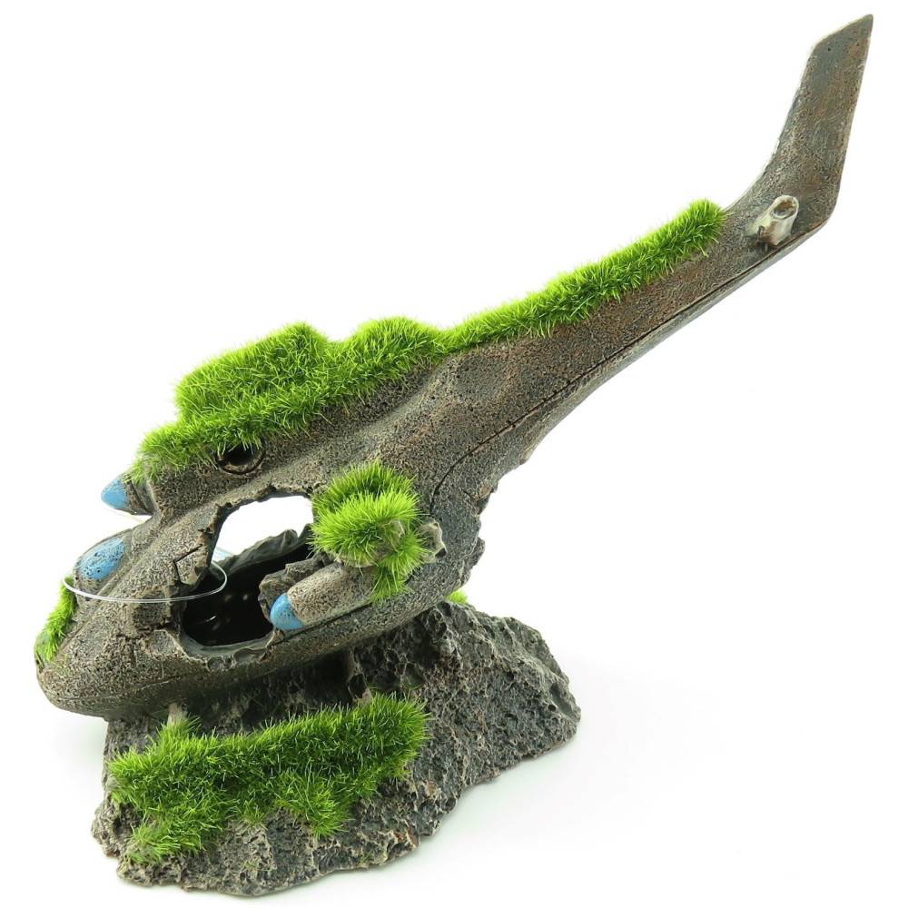 Flamingo - Décoration aquarium. Kozma helicoptere. taille  17 x 7 x 13 cm. - Imagen 4