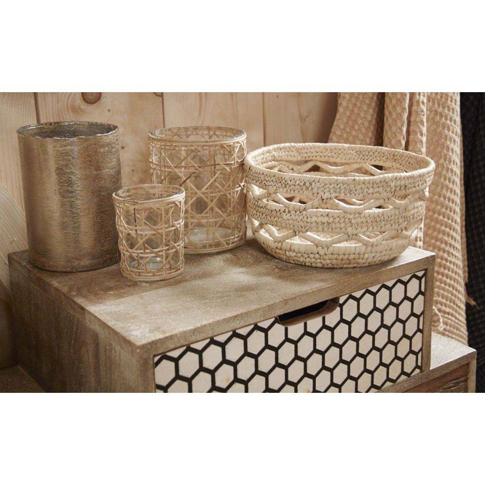 Aubry Gaspard - Corbeille ronde en palmier naturel (Lot de 3) - Imagen 2