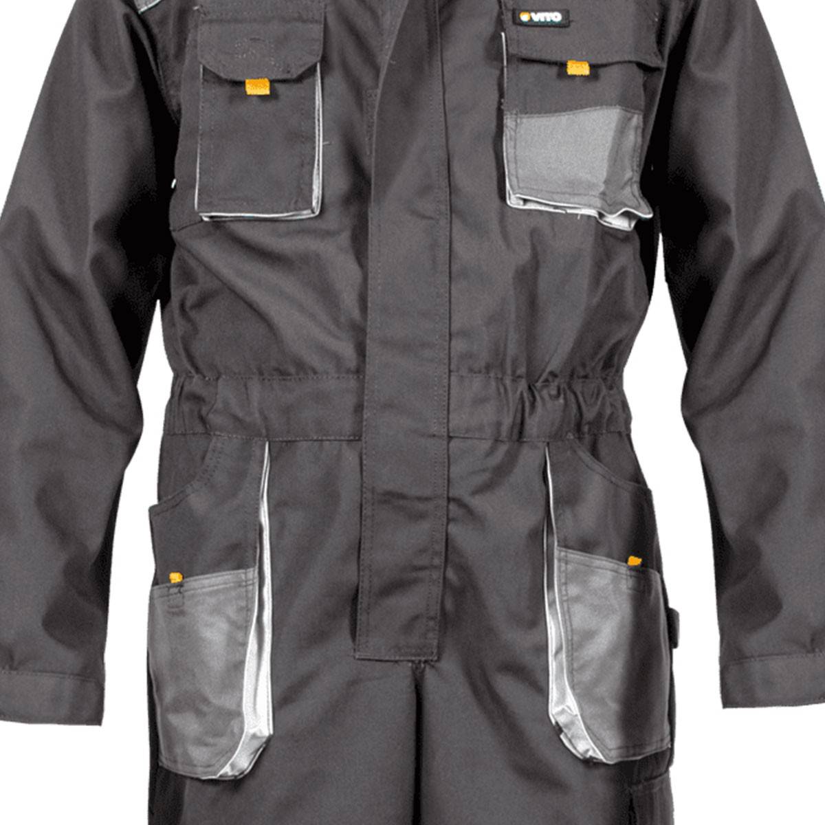 Combinaison de travail Comfort Plus Taille M Couleur Gris Protection Oxford 9 Poches VITO - Imagen 4