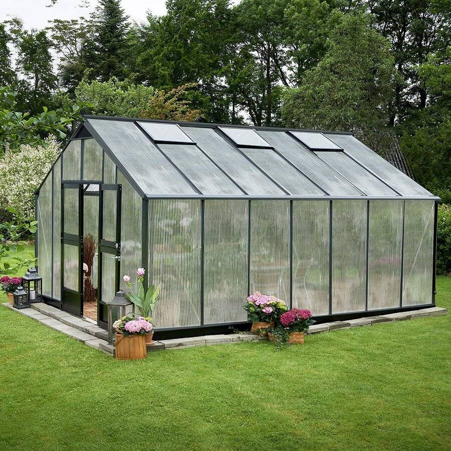 Juliana - Serre en polycarbonate 18,8 m² Gartner, anthracite - Juliana - Image 1