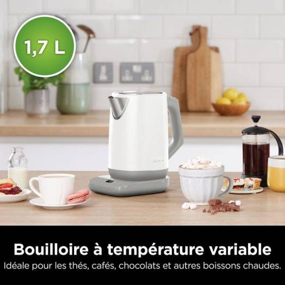 Bouilloire Electrique NINJA - 1,7L - Affichage LED - Contrôle de la température Blanche - Image 3