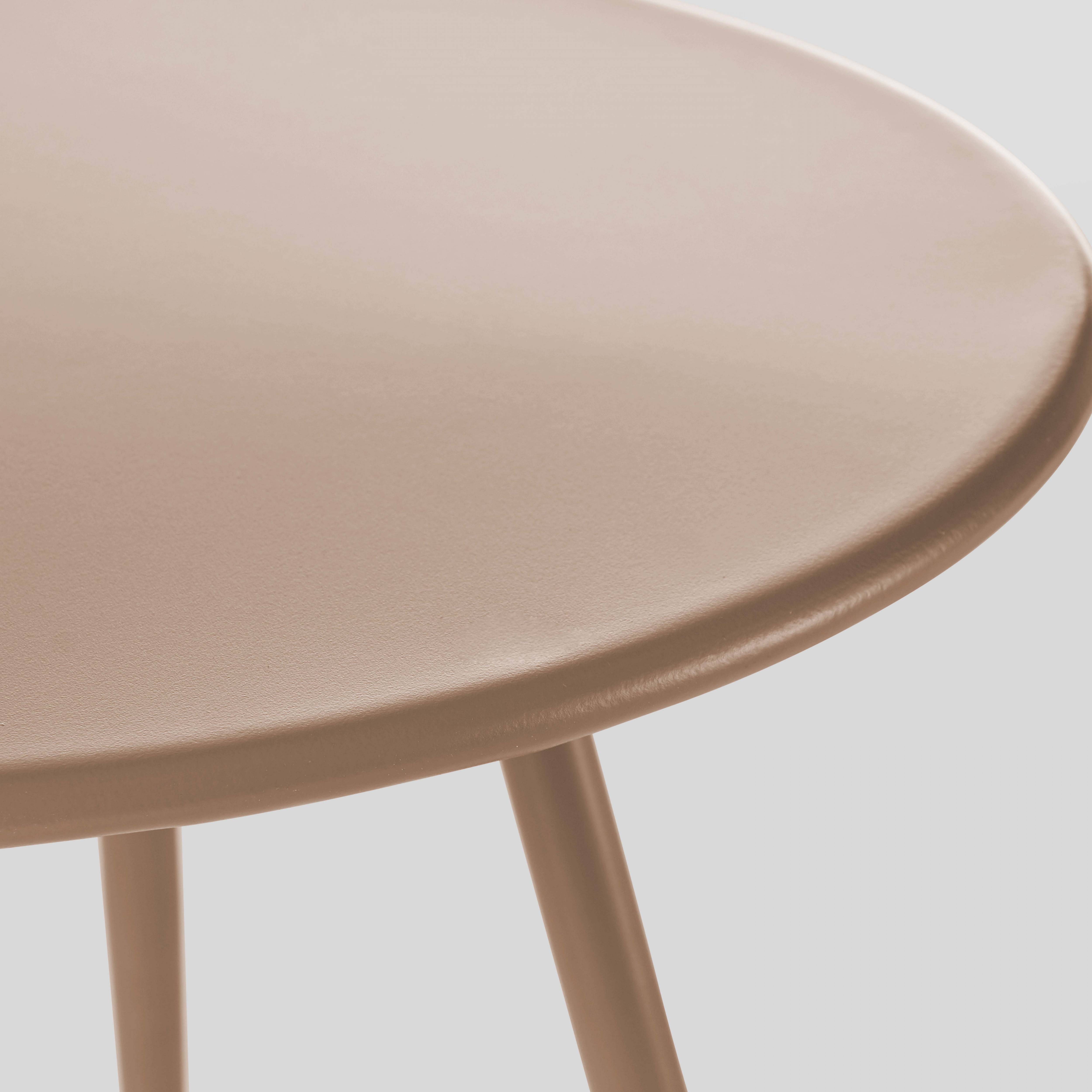 Oviala - Table basse de jardin ronde en métal taupe 40 cm Palavas - Oviala - Imagen 5