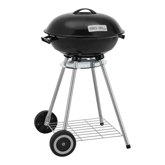 Casa.Pro - Chariot de barbecue rond Apricena 80 x 49 x 47 cm noir casa.pro - Image 5