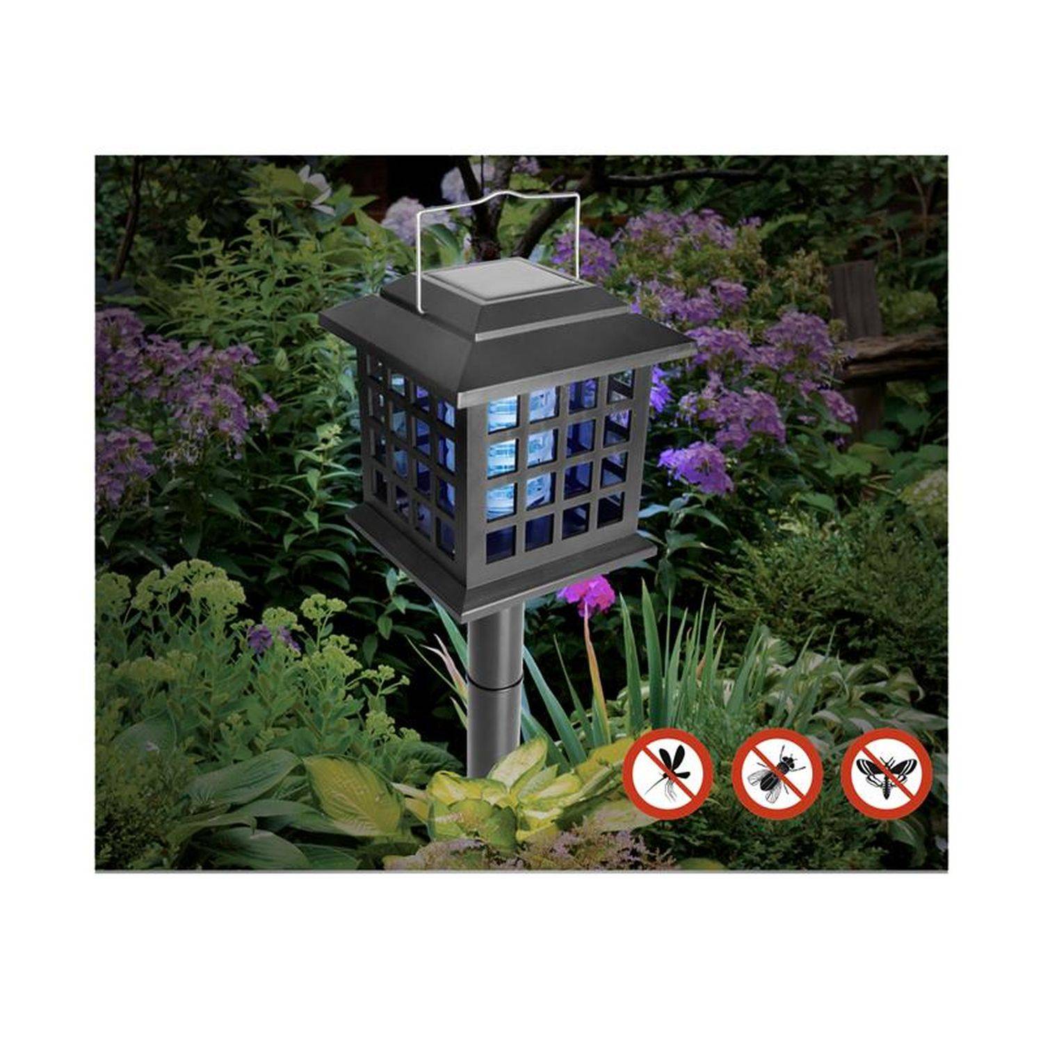 Sans Marque - Lampe LED solaire à planter - Anti-moustique - Noir - Toilinux - Imagen 2