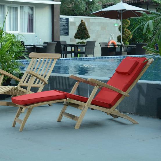 Matelas Rouge pour Chaise longue - TECK'Attitude - Imagen 3