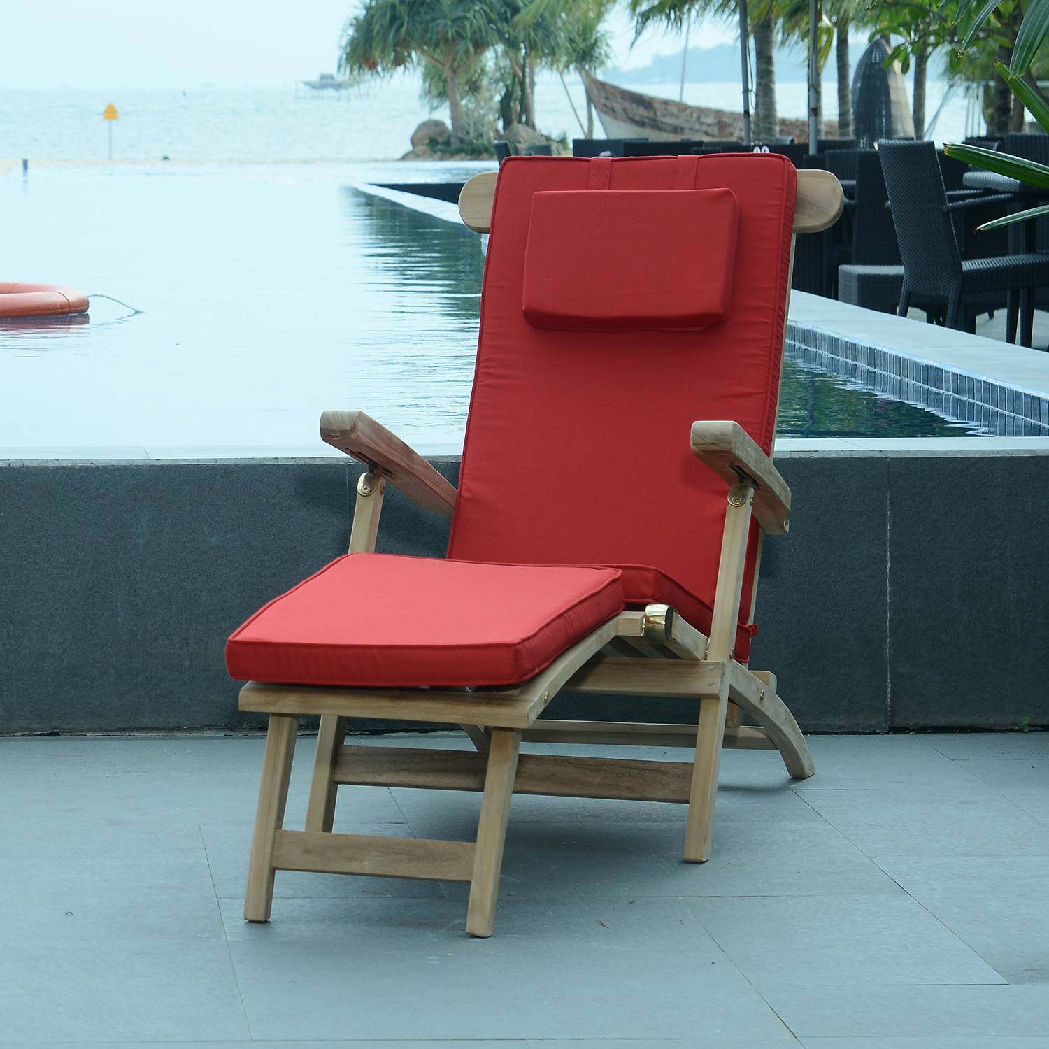 Matelas Rouge pour Chaise longue - TECK'Attitude - Imagen 2
