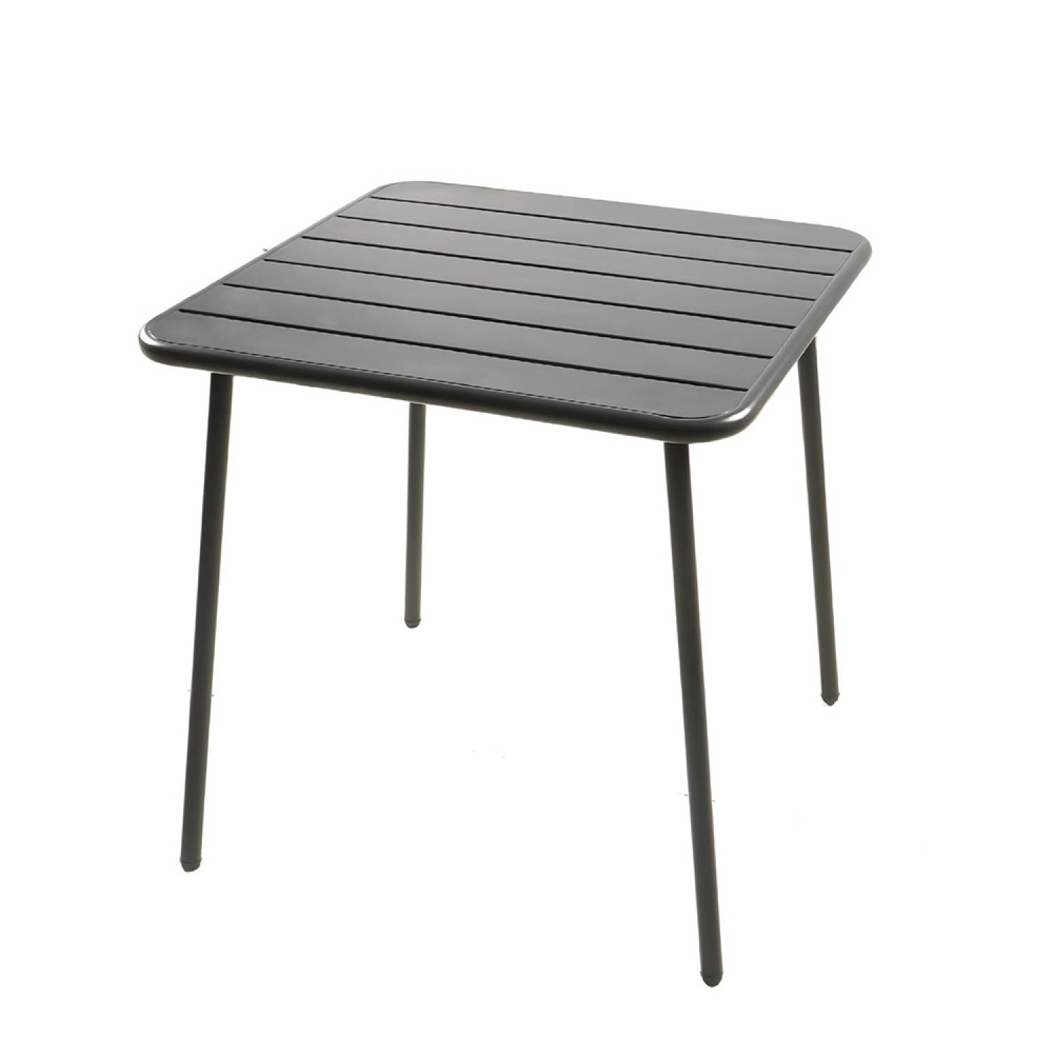 Table carrée 4 places 70x70cm gris foncé BERGAME - Image 1