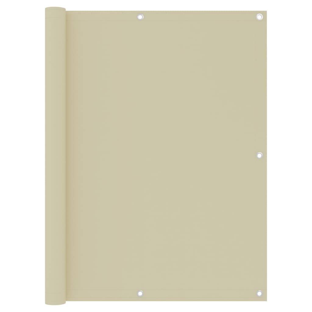 Helloshop26 - Écran de balcon brise pare vue protection confidentialité 120 x 300 cm tissu oxford crème - Imagen 1
