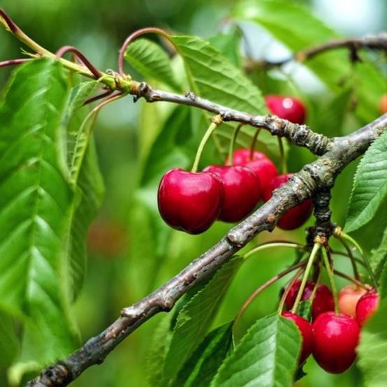 Cerisier bigarreau 'Tardif de Vignola' (Prunus avium 'Tardif de Vignola') - Scion de 100 à 150cm - Pépinières Naudet - Image 1