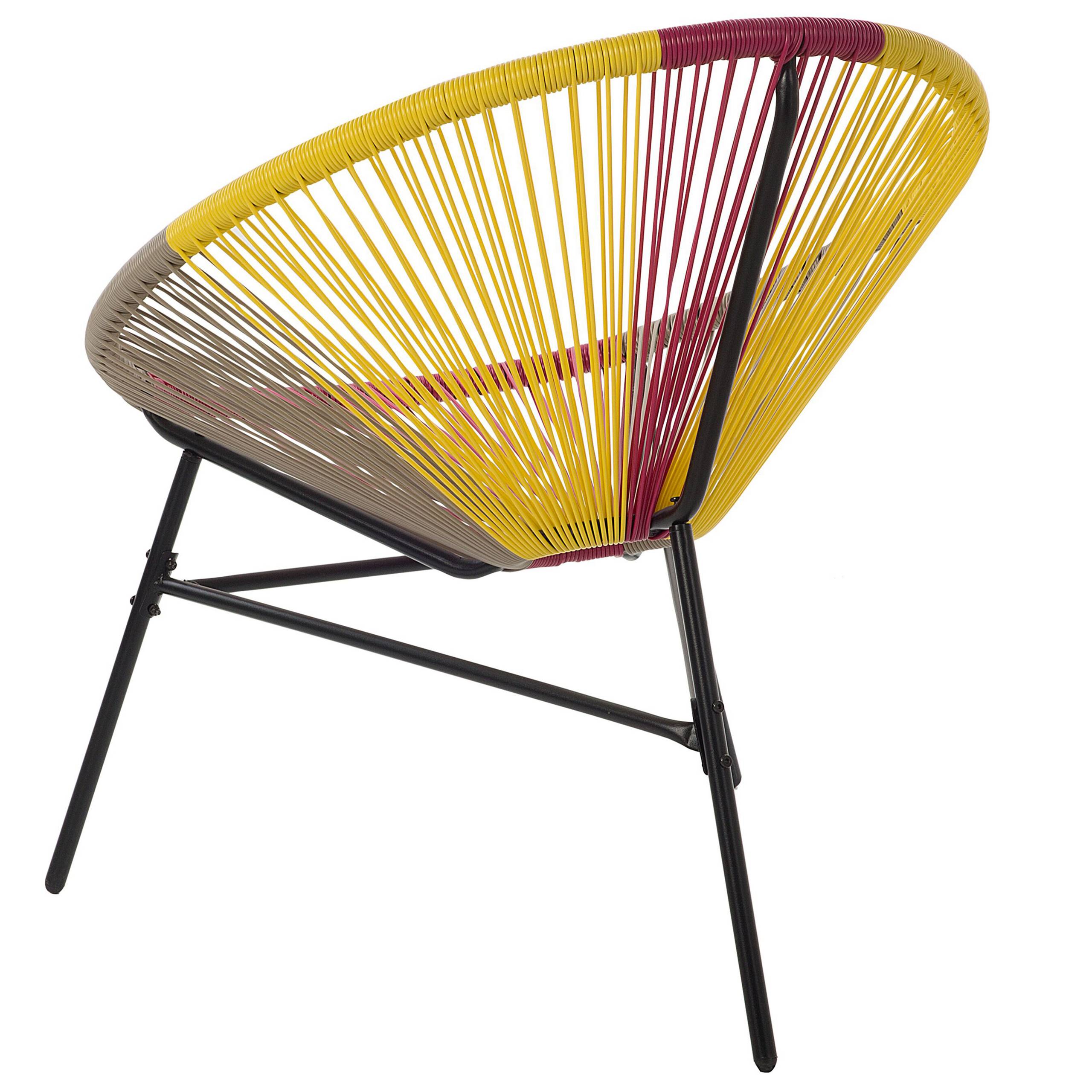 Beliani - Fauteuil coin lecture Polyrotin Jaune ACAPULCO Beliani - Imagen 6