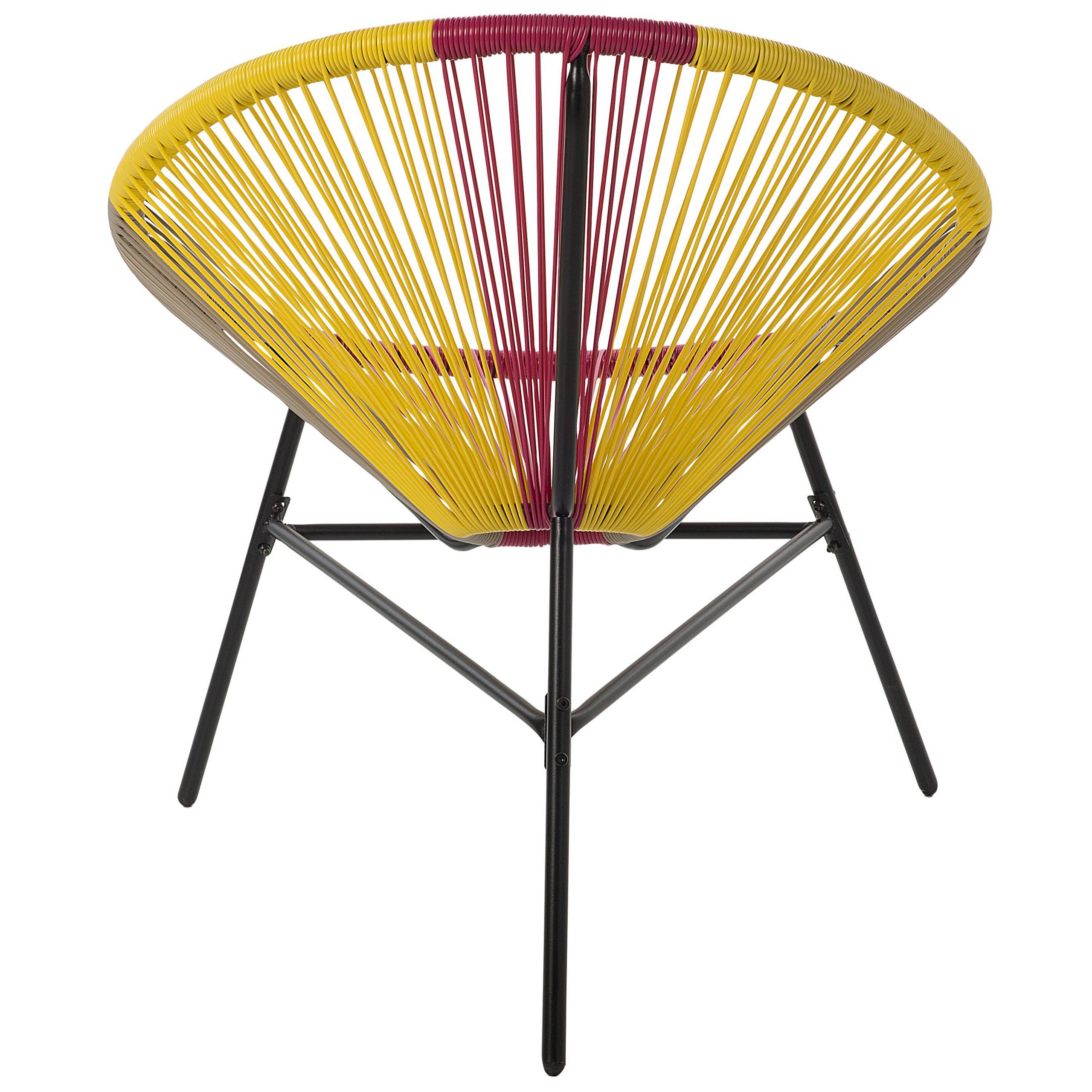 Beliani - Fauteuil coin lecture Polyrotin Jaune ACAPULCO Beliani - Imagen 4