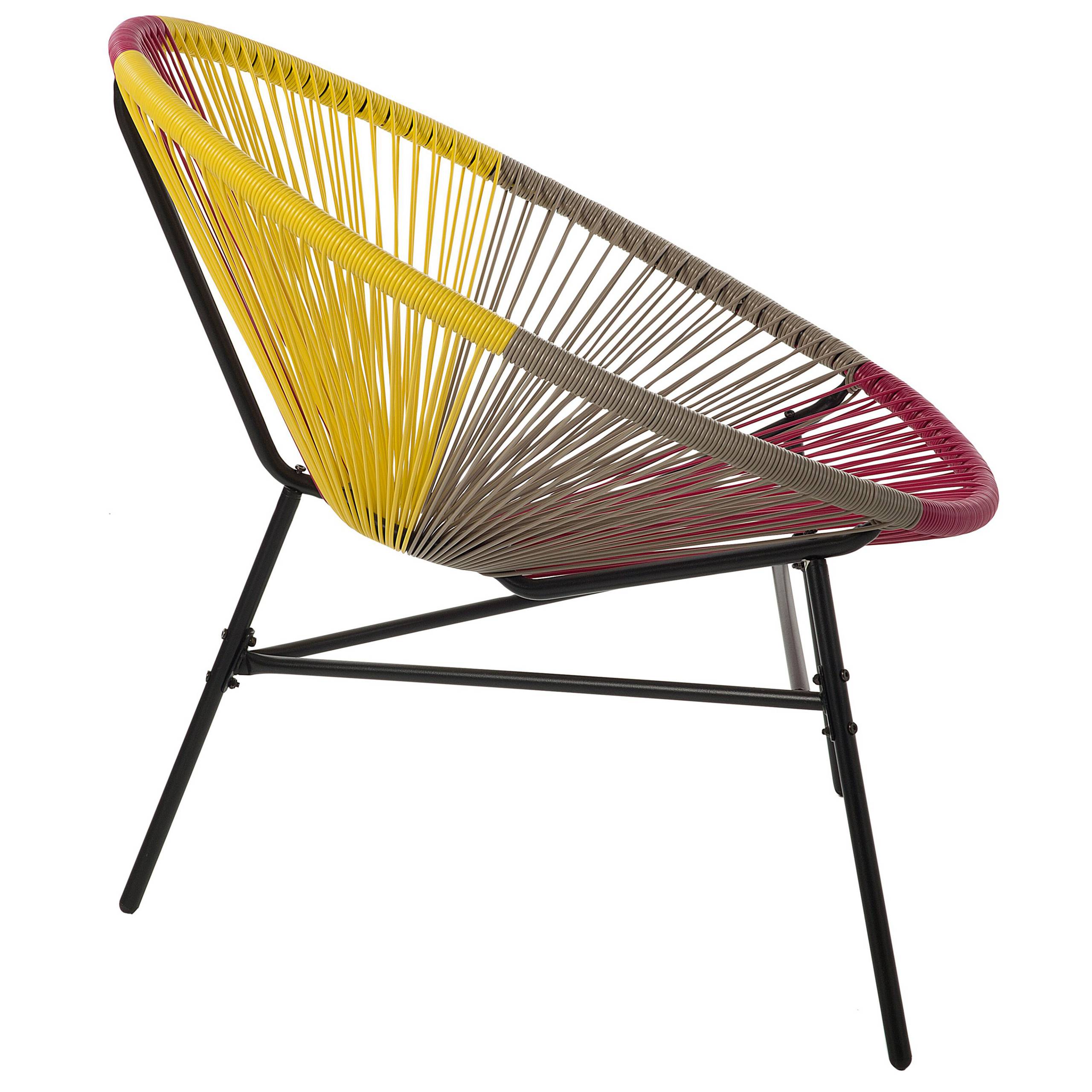 Beliani - Fauteuil coin lecture Polyrotin Jaune ACAPULCO Beliani - Imagen 5