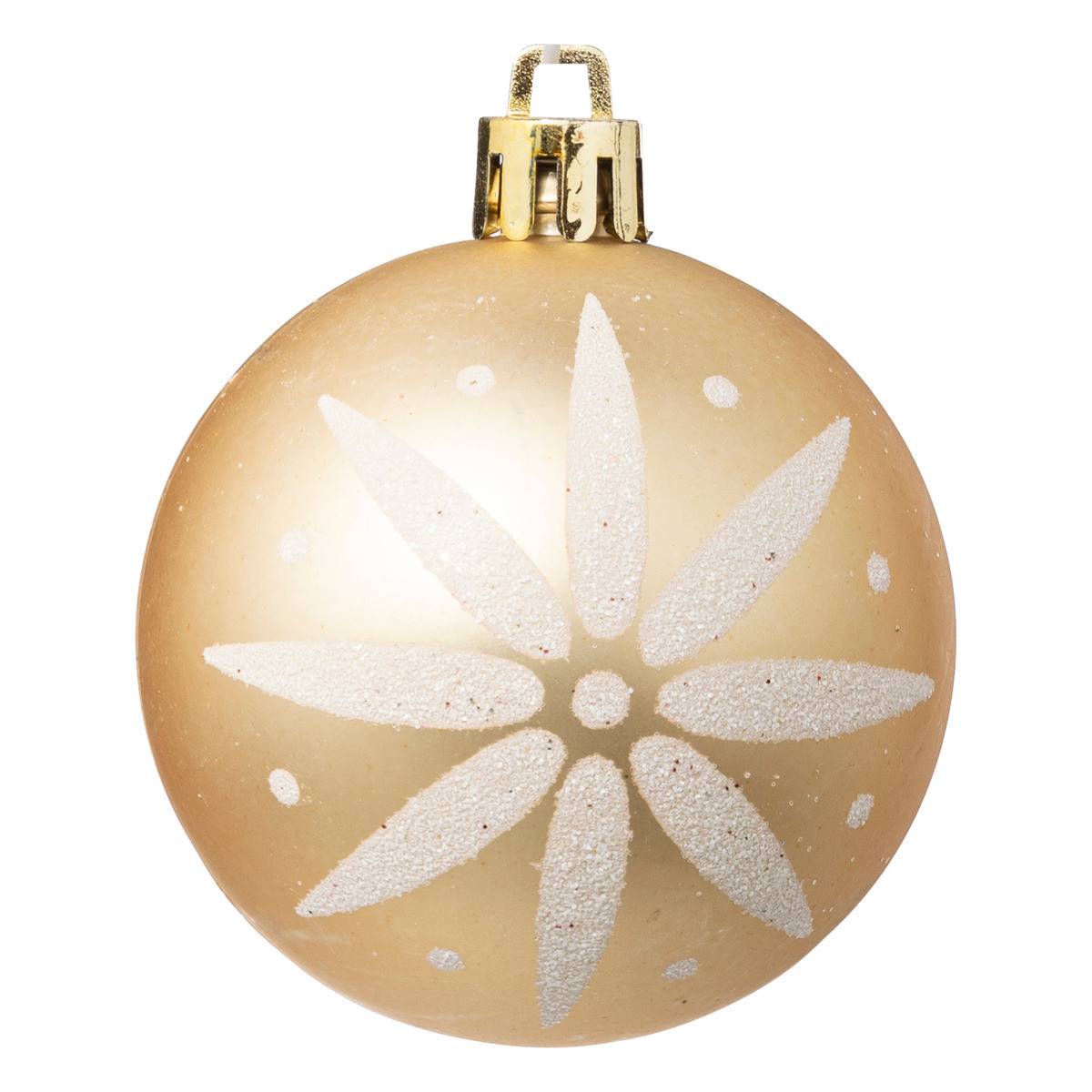 Fééric Lights & Christmas - Déco de sapin Lot de 25 Boules de Noël D 6 cm - Doré et Blanc - Imagen 6