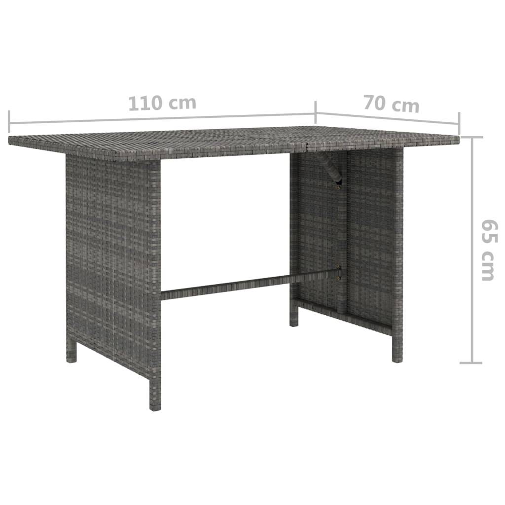 Helloshop26 - Salon de jardin meuble d'extérieur ensemble de mobilier 10 pièces avec coussins résine tressée gris - Imagen 8
