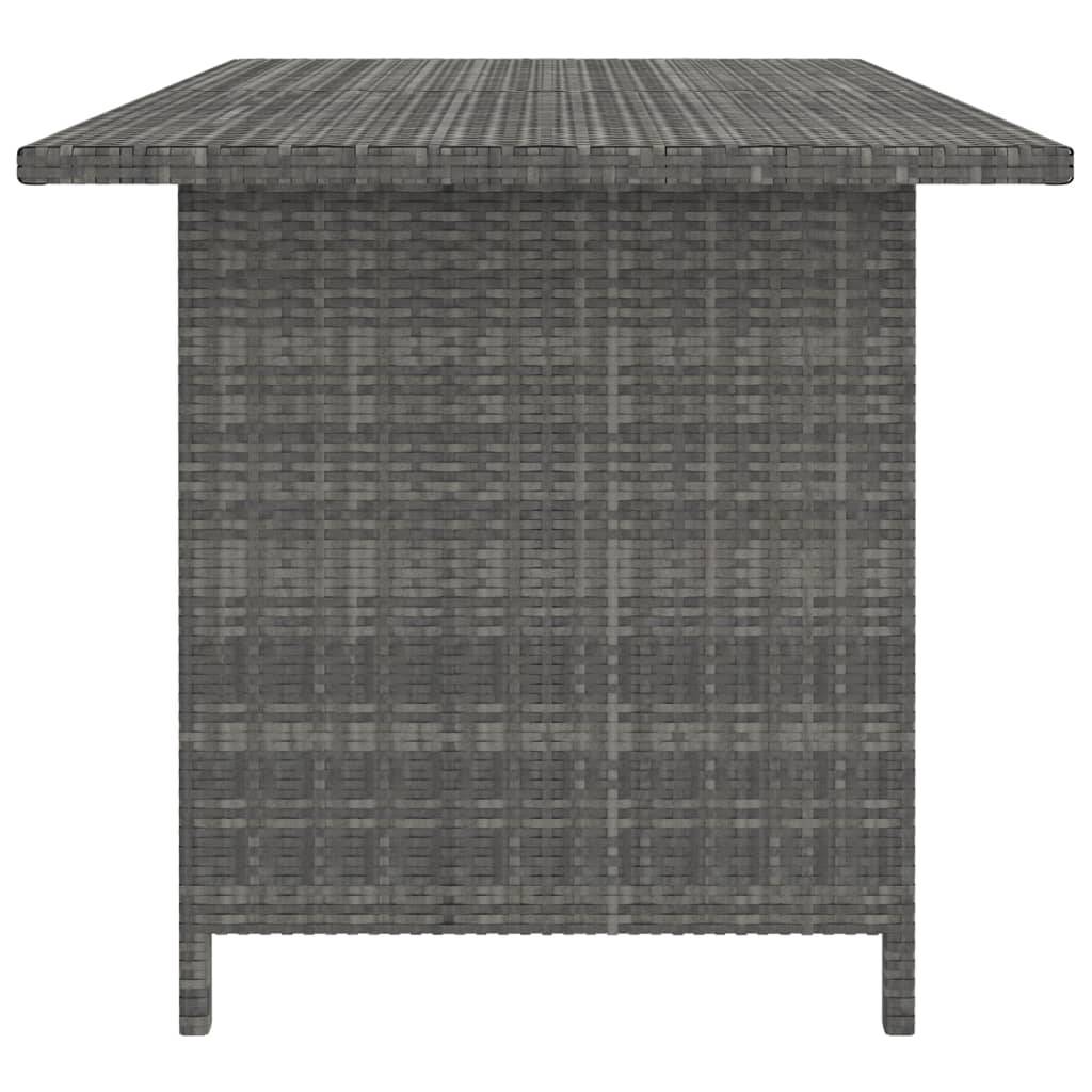 Helloshop26 - Salon de jardin meuble d'extérieur ensemble de mobilier 10 pièces avec coussins résine tressée gris - Imagen 4
