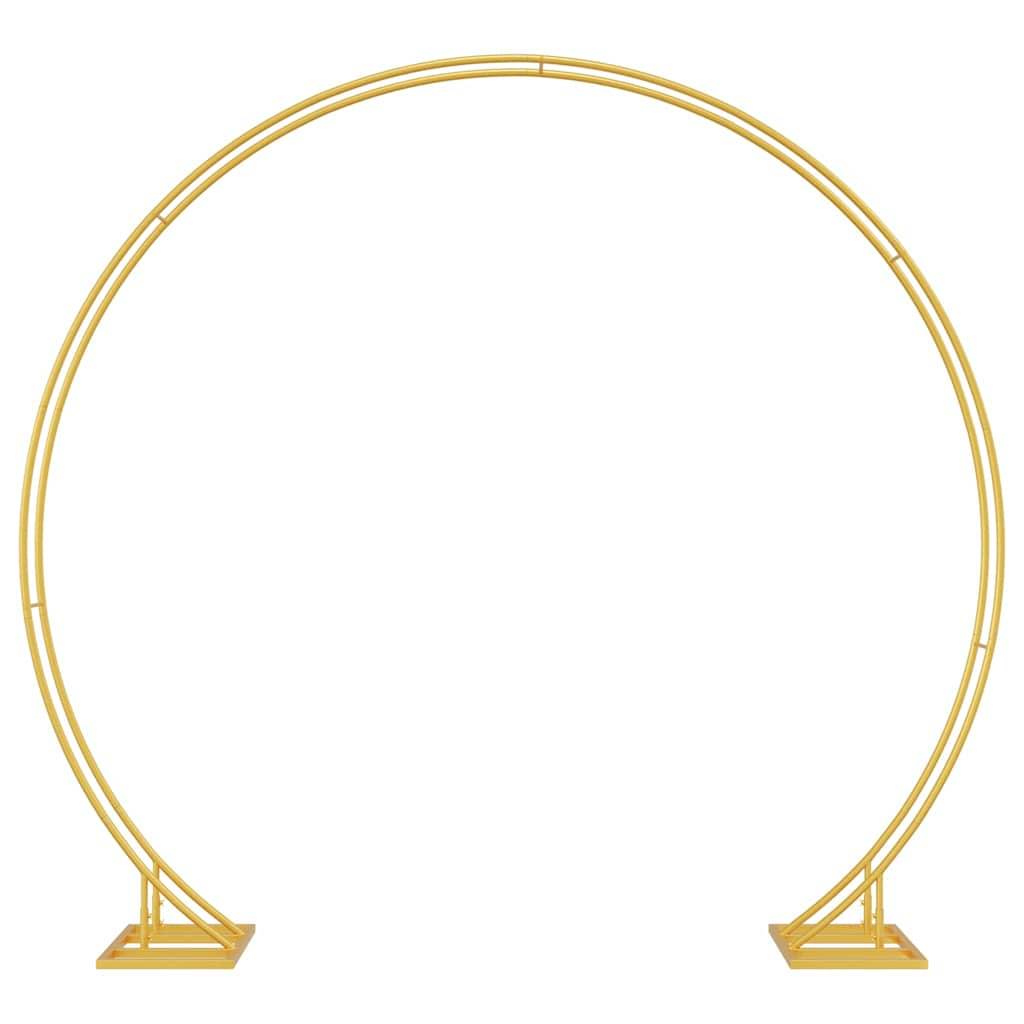 Arche de cérémonie dorée en acier pour mariage jardin design minimaliste 220cm - ComfortXL Outdoor Living - Image 2