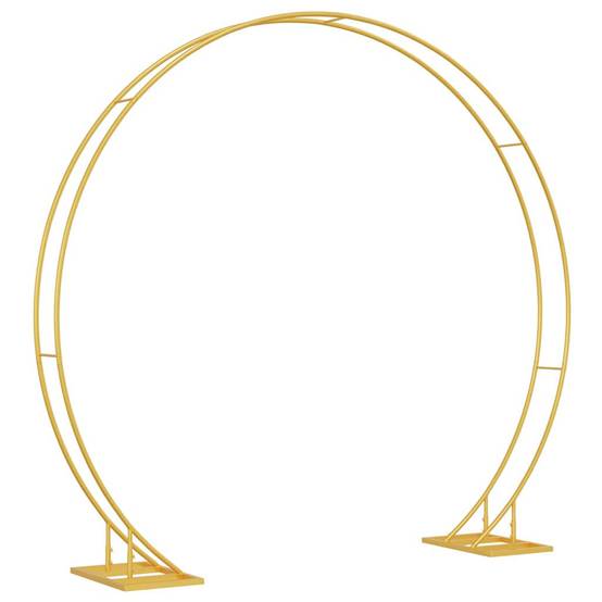 Arche de cérémonie dorée en acier pour mariage jardin design minimaliste 220cm - ComfortXL Outdoor Living - Image 5
