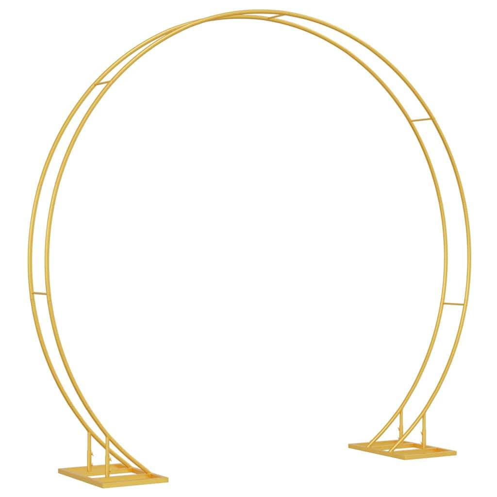 Arche de cérémonie dorée en acier pour mariage jardin design minimaliste 220cm - ComfortXL Outdoor Living - Image 5