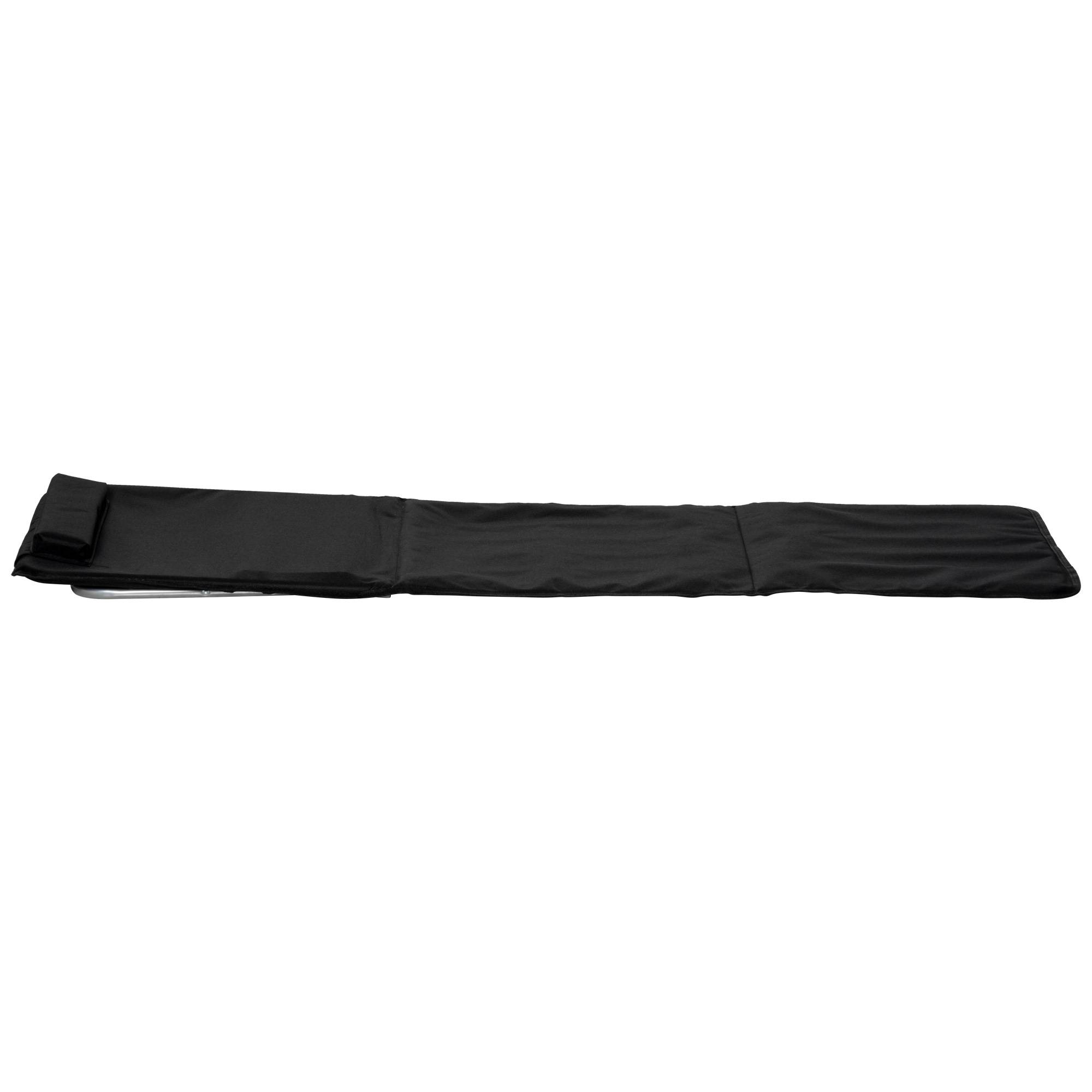 Outsunny - Lot de 2 tapis de plage rembourré - nattes de plage - dossier inclinable multi-positions - sac transport inclus - métal polyester PE noir - Outsunny - Imagen 5