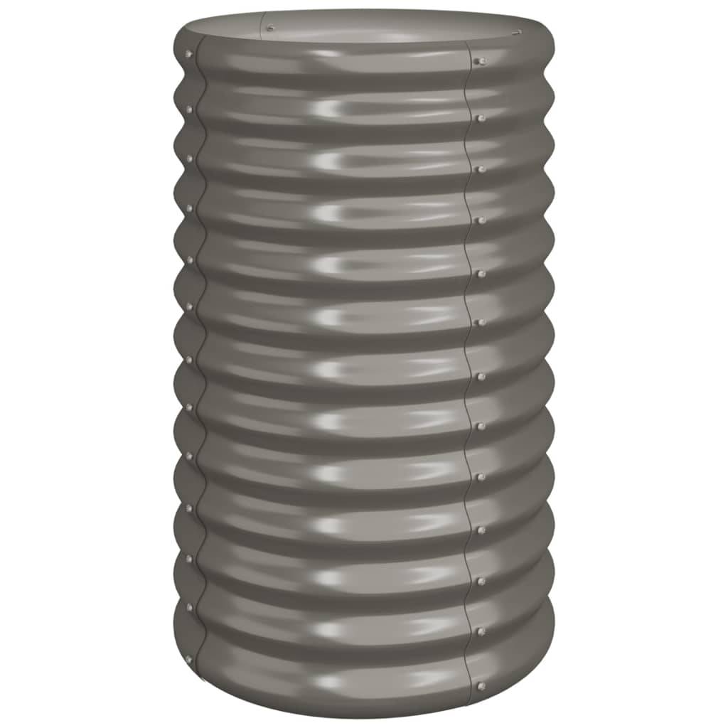 Maison Chic - Jardinière de jardin - Pot De Fleurs Acier enduit de poudre 40x40x68 cm Gris - Imagen 1