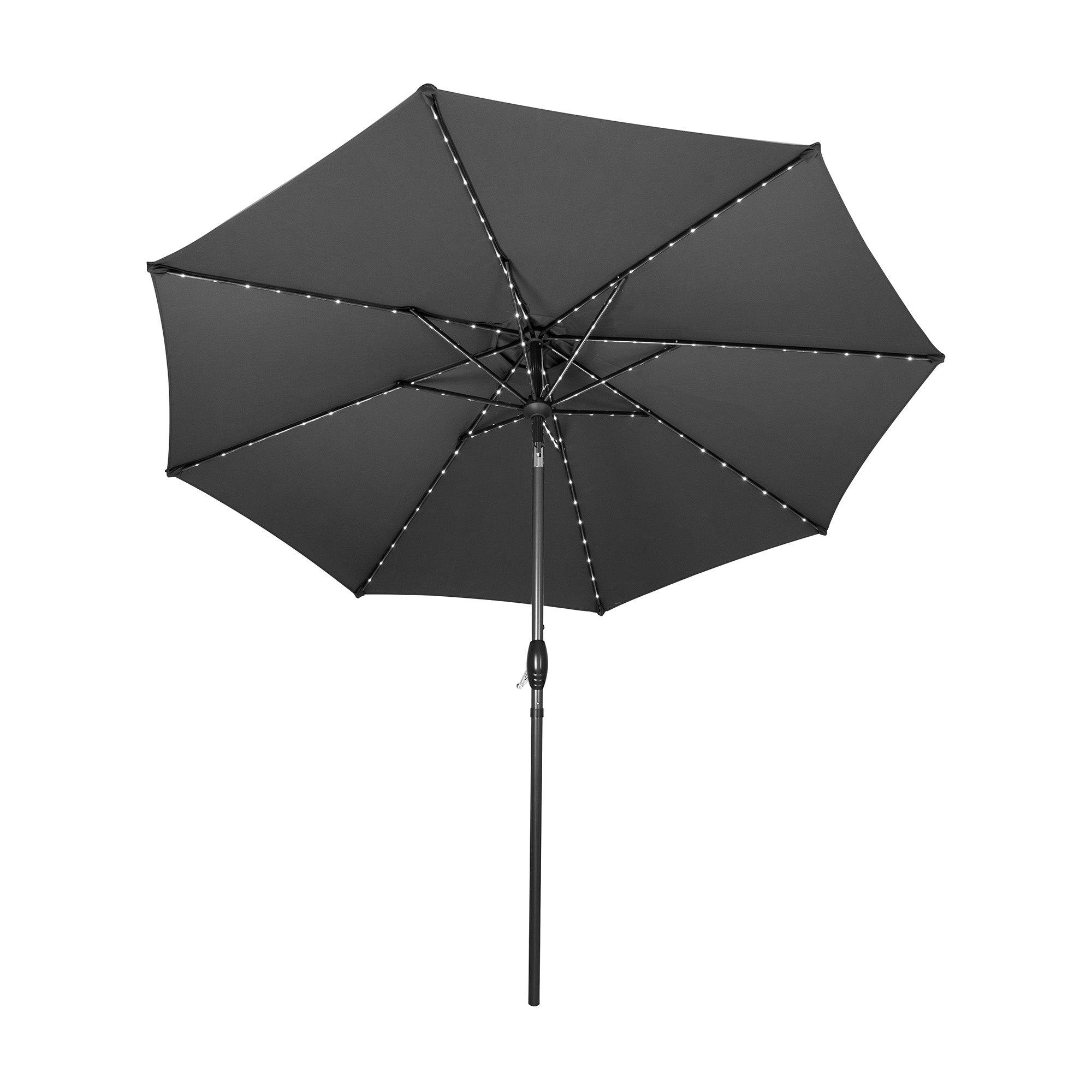 Monstershop - Parasol Inclinable à LED 2,7 m - Gris - Image 1