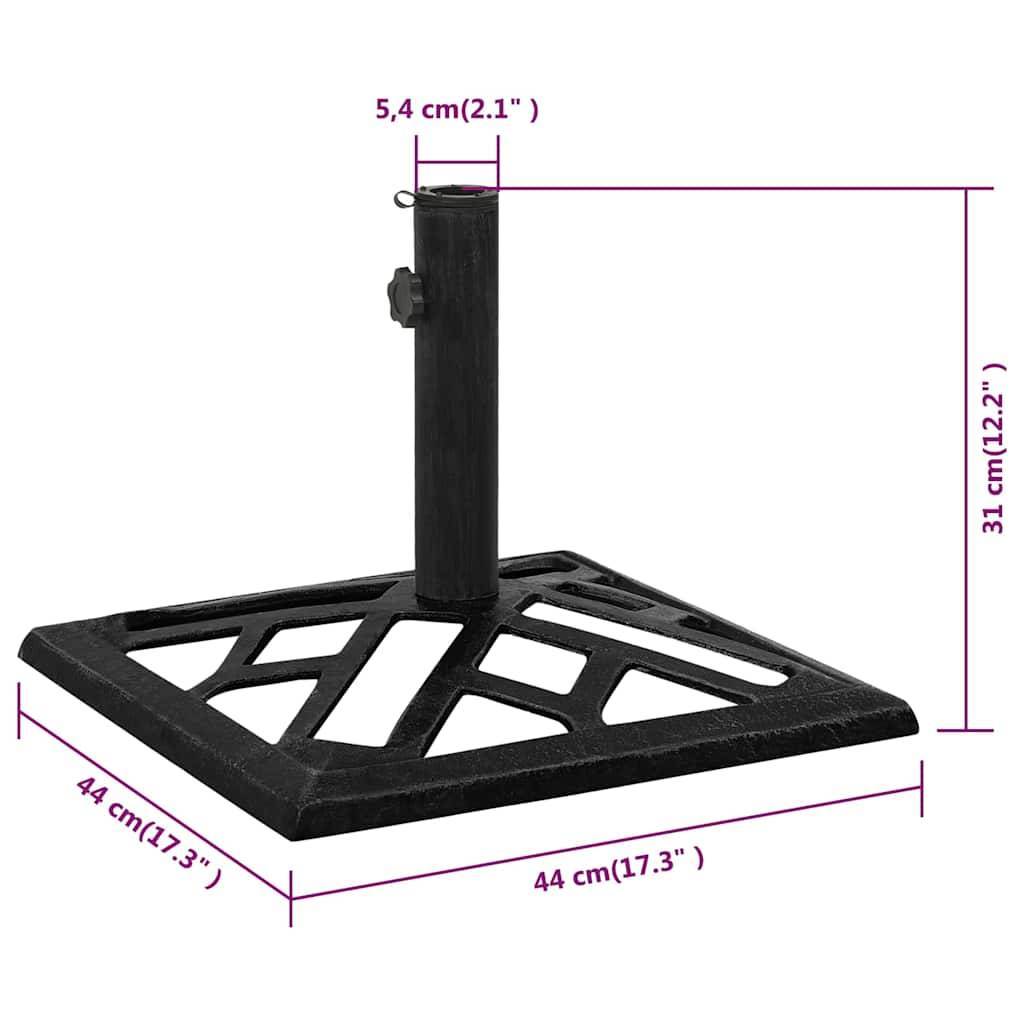 Vidaxl - Socle de parasol Noir 44x44x31 cm Fonte vidaXL 317763 - Image 6