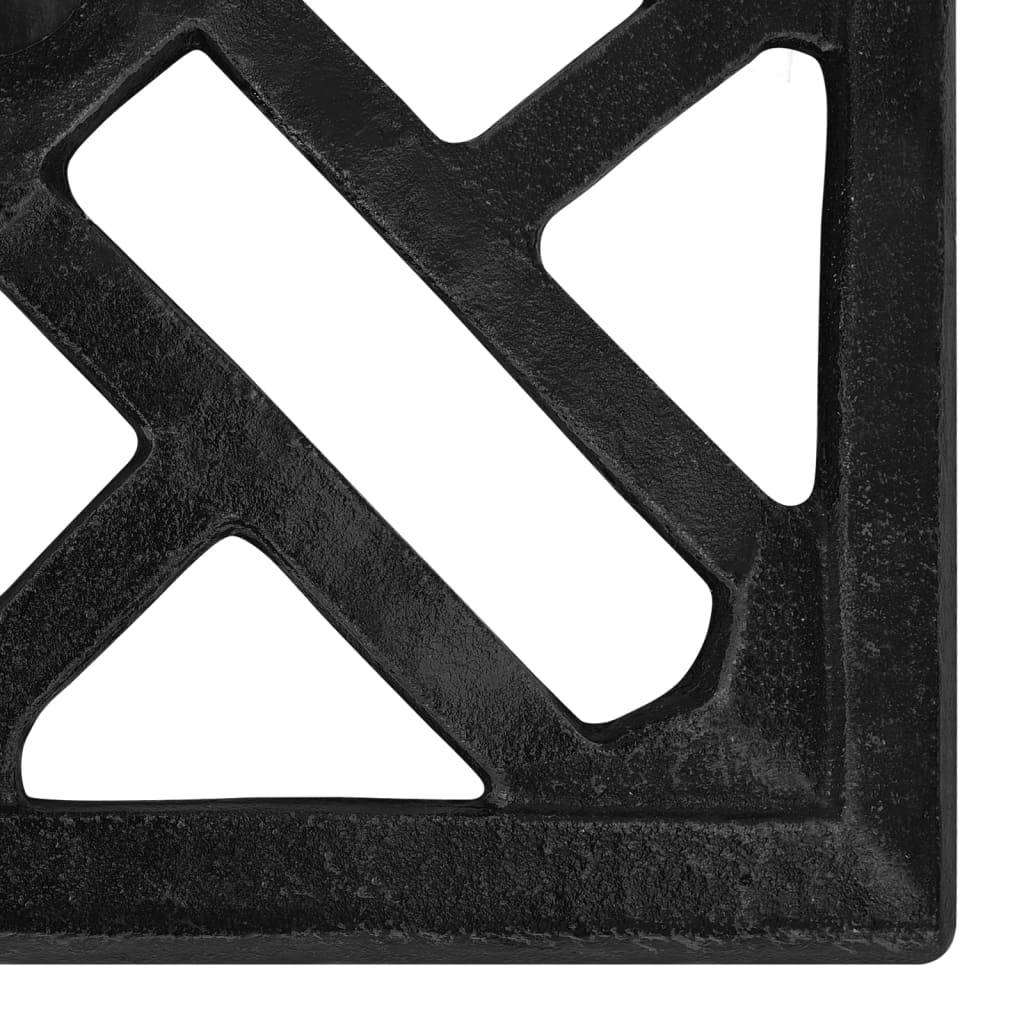 Vidaxl - Socle de parasol Noir 44x44x31 cm Fonte vidaXL 317763 - Image 5