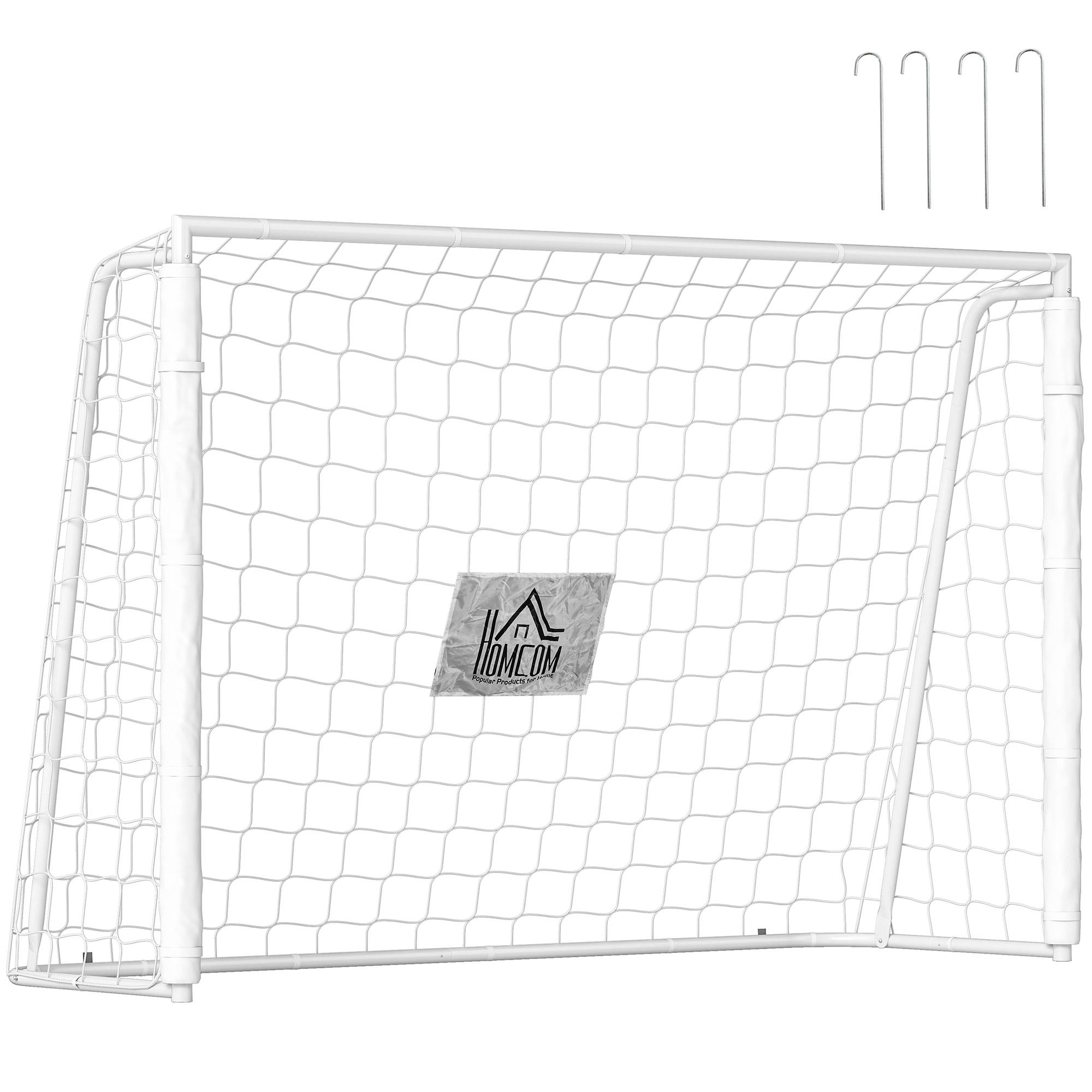 But de football pour enfants, cible, manchons antichoc, jardin, 186 x 123 cm, blanc