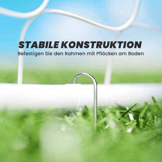 But de football pour enfants, cible, manchons antichoc, jardin, 186 x 123 cm, blanc - Image 7