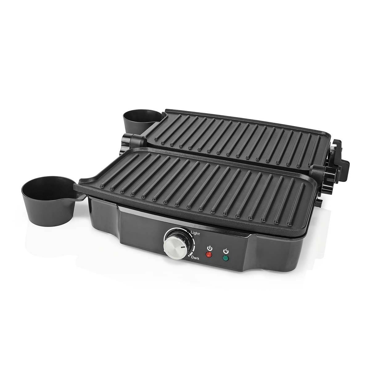Grill de contact 1500W Sandwiches Pannini Grillades Plaque Anti-adhésive Poignée froide NEDIS - Imagen 5