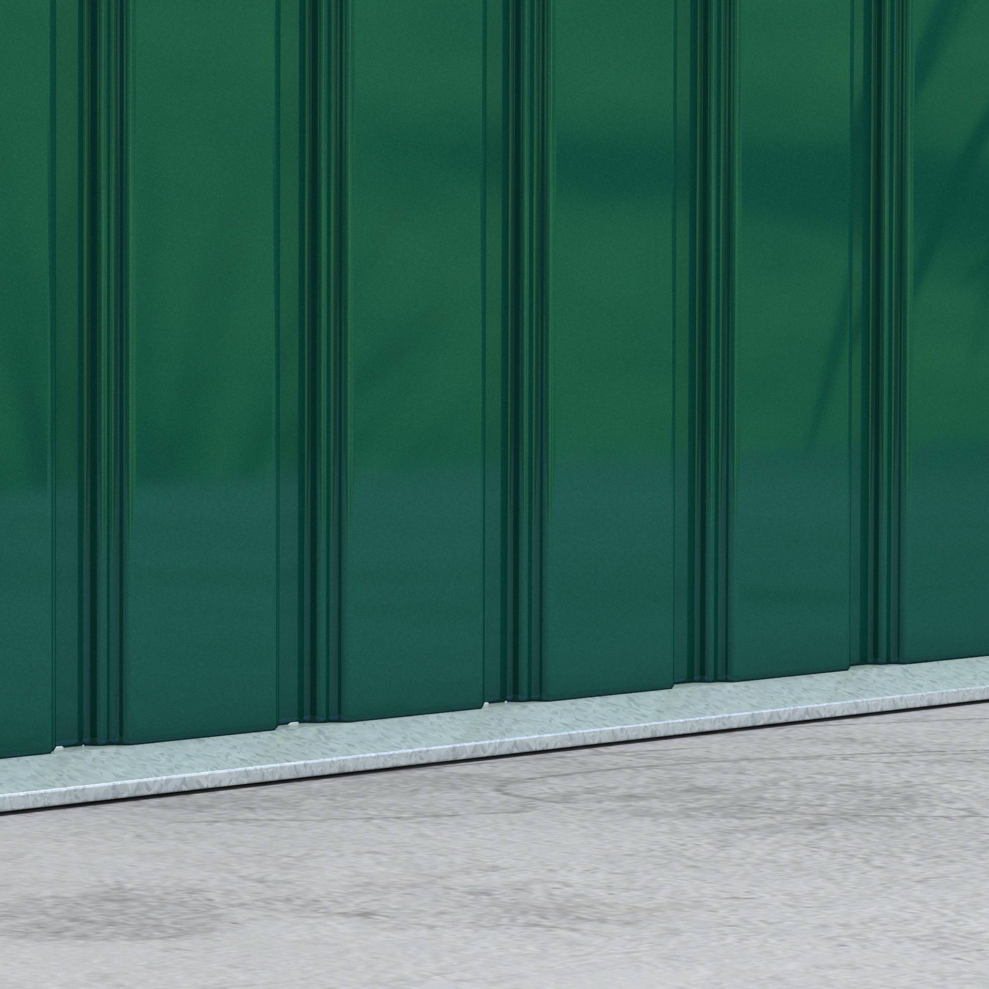 ComfortXL - Abri de jardin acier galvanisé extérieur stockage outils 280x130x172cm vert foncé - ComfortXL Outdoor Living - Image 7