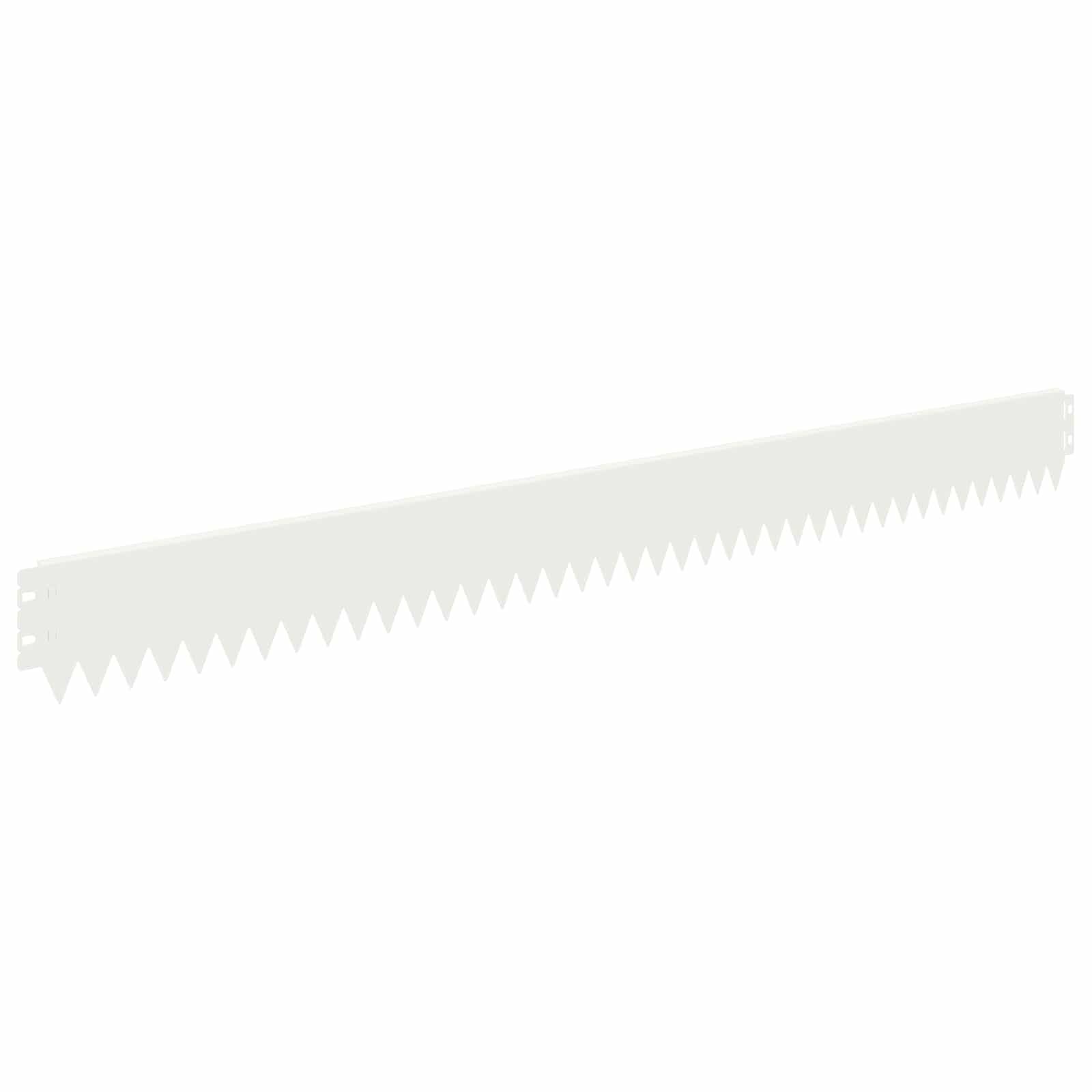 Bordurette pelouse acier jardin chemins séparation élégante 103x10cm blanc - ComfortXL Outdoor Living - Image 2