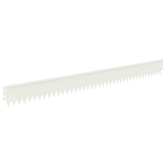 Bordurette pelouse acier jardin chemins séparation élégante 103x10cm blanc - ComfortXL Outdoor Living - Image 6