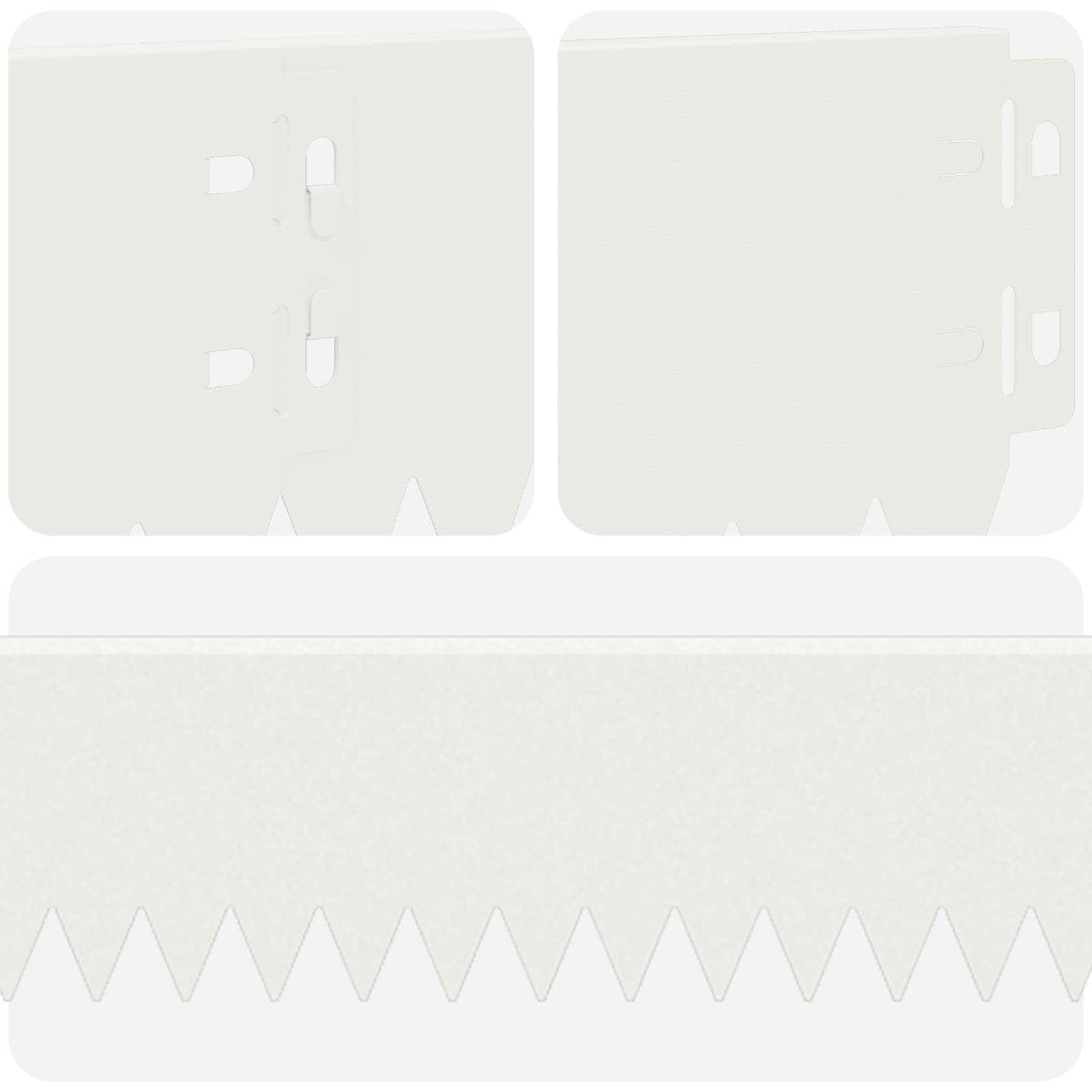 Bordurette pelouse acier jardin chemins séparation élégante 103x10cm blanc - ComfortXL Outdoor Living - Image 7