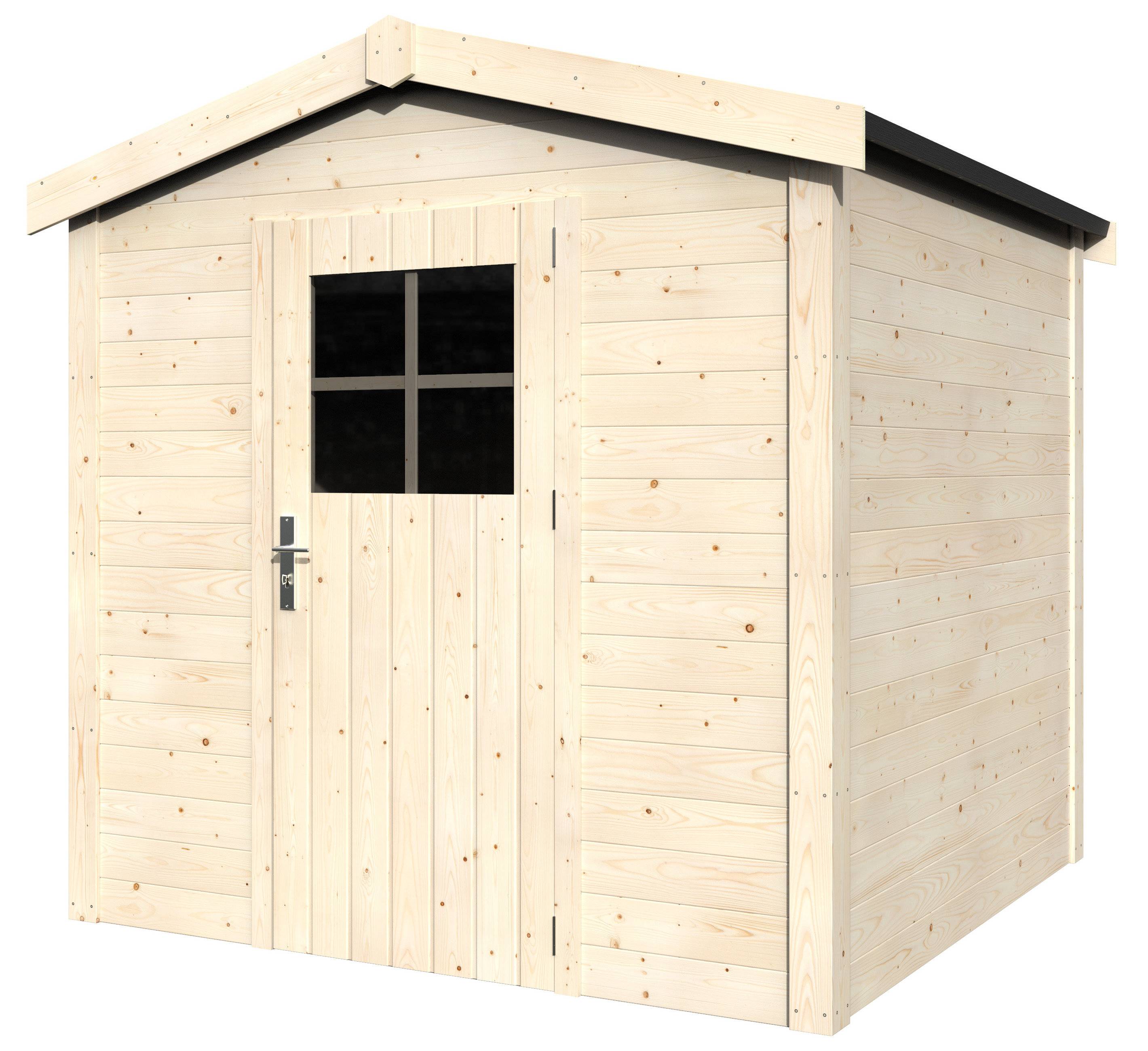 Decor et Jardin - ABRI DE JARDIN BOIS TISON - 3,80 m² - Ep : 19 mm - 2,00x2,00 - Couleur : naturel - Décor et Jardin - Image 1