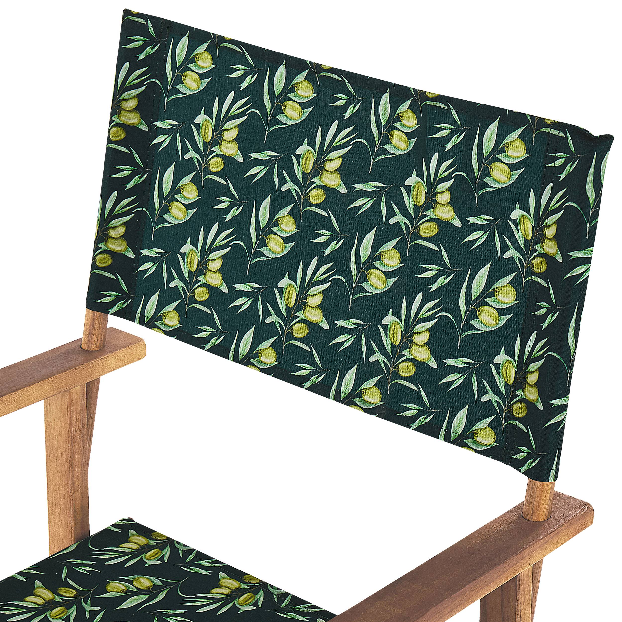 Beliani - Chaise de jardin Tissu Vert foncé CINE - Beliani - Imagen 6