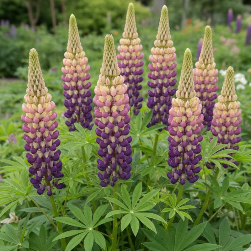 Lupin Manhattan Lights® à fleurs Jaune/Violette - feuillage Caduc - Godet - 5/20 cm - Imagen 1