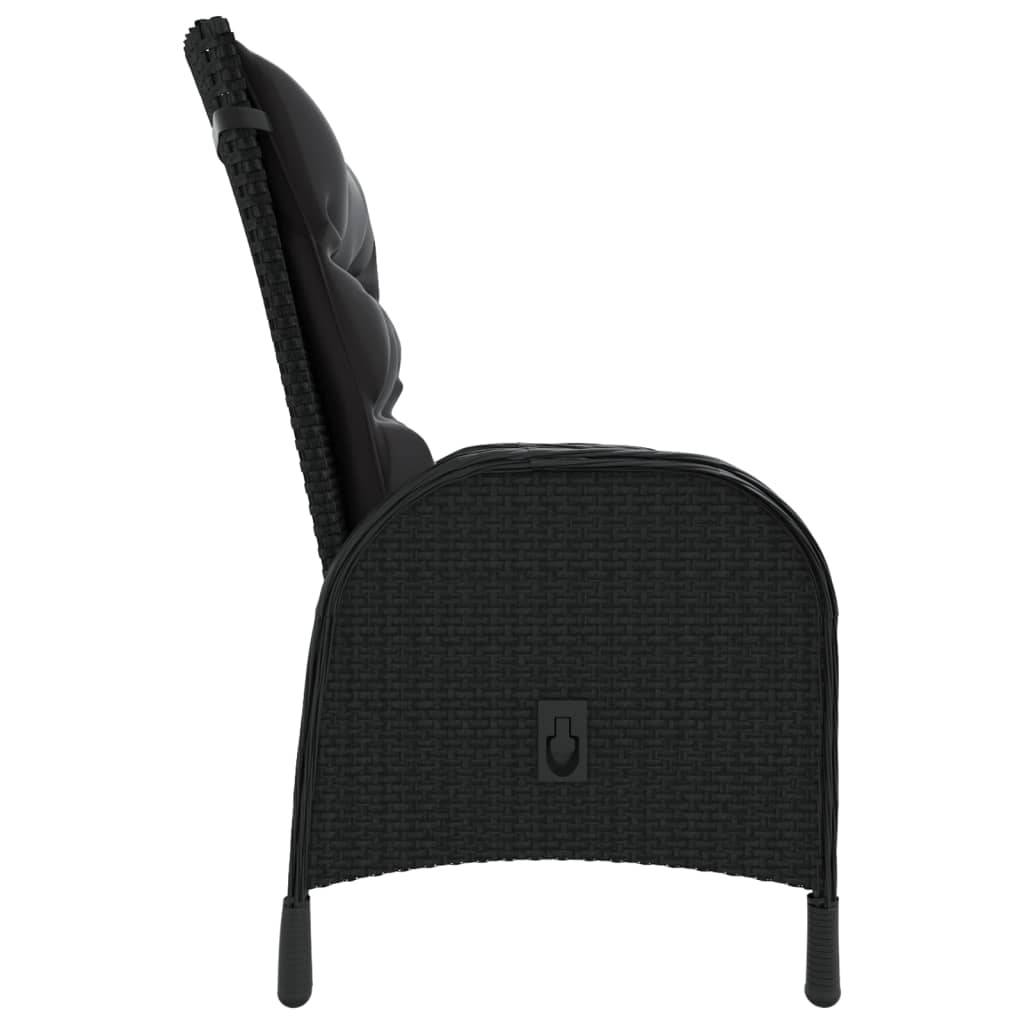ComfortXL - Salon de Jardin pour 2 Noir, Grande Table Ronde en Verre et Chaises Détente Réglables – ComfortXL Outdoor Living - Image 4