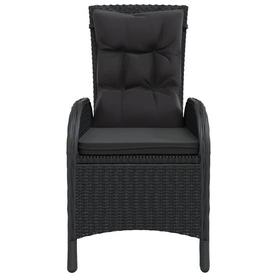 ComfortXL - Salon de Jardin pour 2 Noir, Grande Table Ronde en Verre et Chaises Détente Réglables – ComfortXL Outdoor Living - Image 3