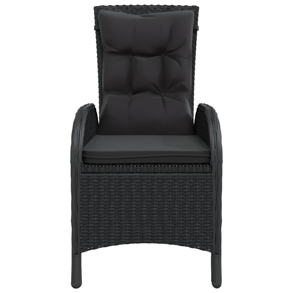 ComfortXL - Salon de Jardin pour 2 Noir, Grande Table Ronde en Verre et Chaises Détente Réglables – ComfortXL Outdoor Living - Image 3