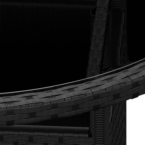 ComfortXL - Salon de Jardin pour 2 Noir, Grande Table Ronde en Verre et Chaises Détente Réglables – ComfortXL Outdoor Living - Image 7