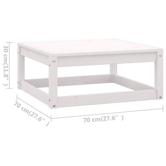 Ensemble Salon de Jardin en Bois Blanc 4pcs, Canapé Modulable avec Repose-Pieds, Pin Massif et Coussins Épais – ComfortXL Outdoor Living - Image 10
